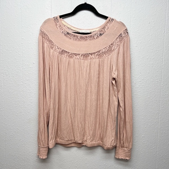 Coco+Jaimeson Lace Flowy Top Womens Large Casual Workwear Party Elegant Stretch - Picture 1 of 12